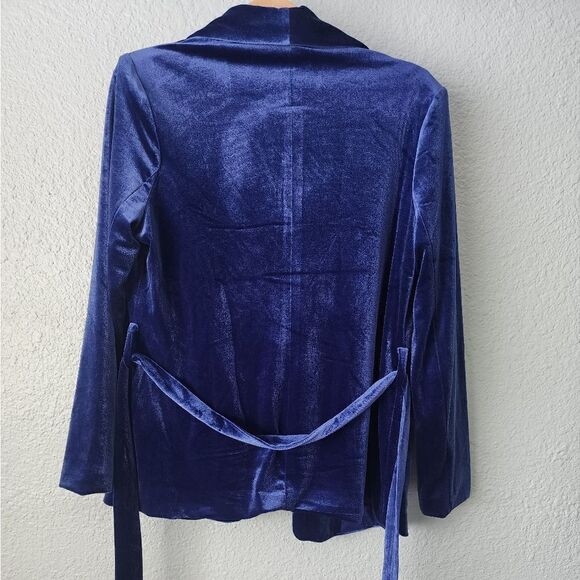 C BY ONE Velvet open front blazer jacket preppy Academia - Picture 8 of 12